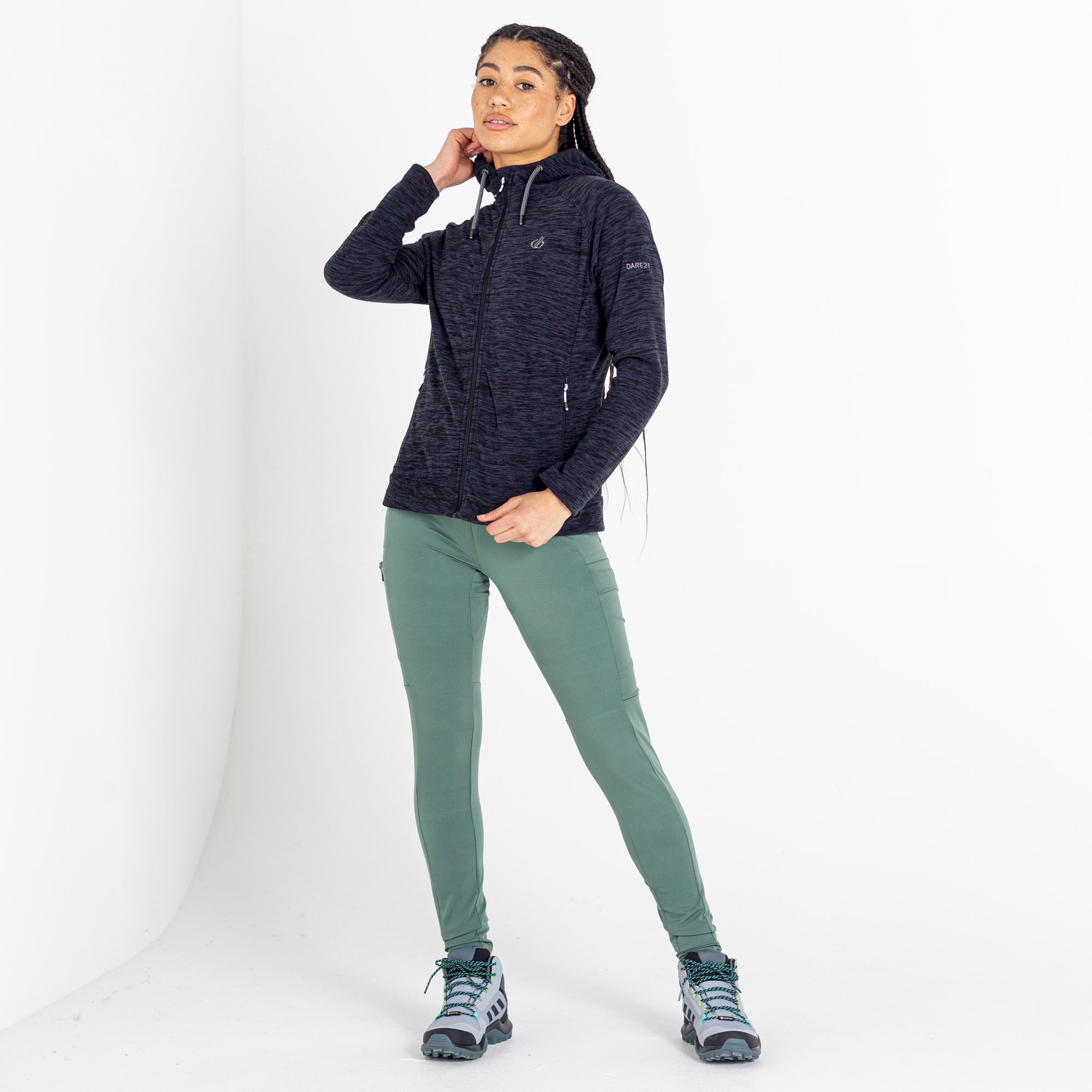 Dare 2b - Women's Out & Out Full Zip Fleece | Black Marl