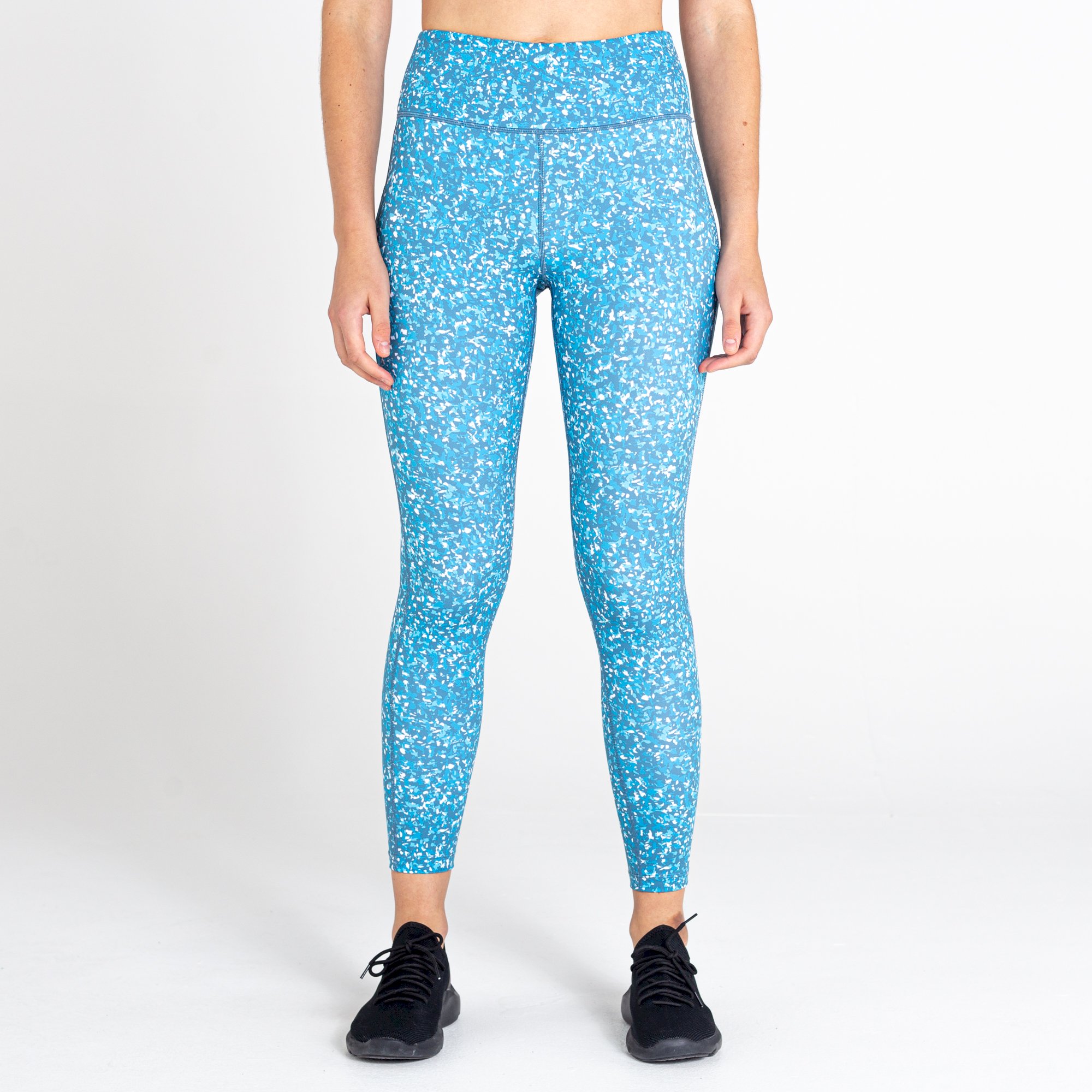 Dare 2b - Women's Influential Recycled Leggings | Capri Blue Fracture Print