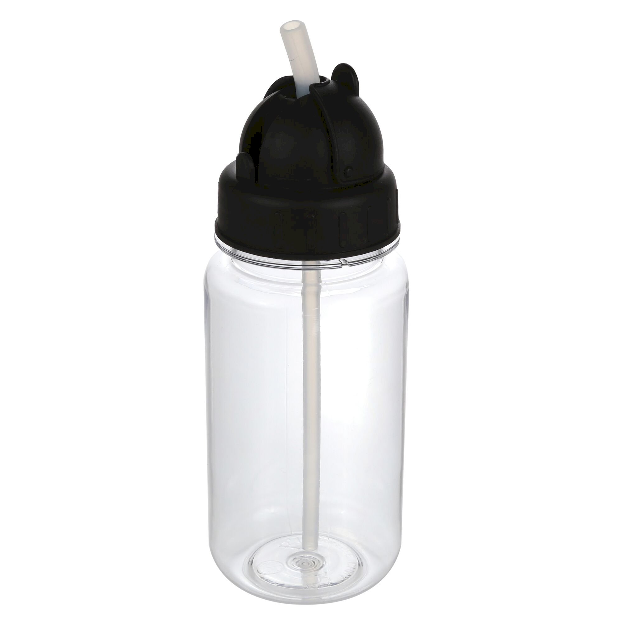 Tritan Straw Bottle | Clear Black