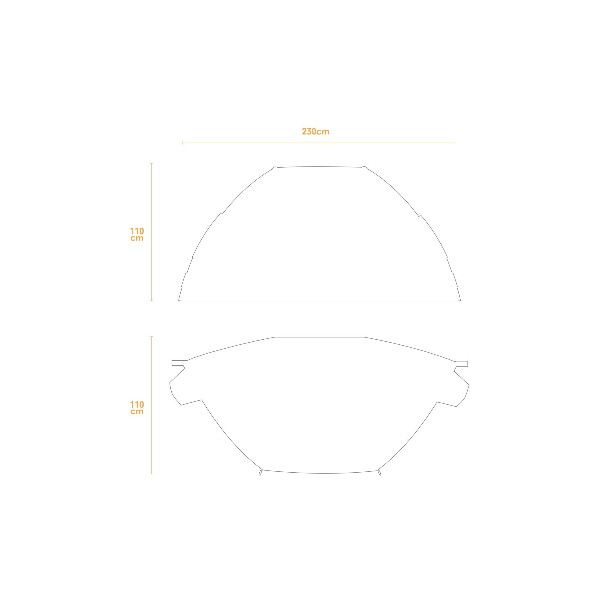 Tahiti Beach Shelter | Oxford Blue Seal Grey