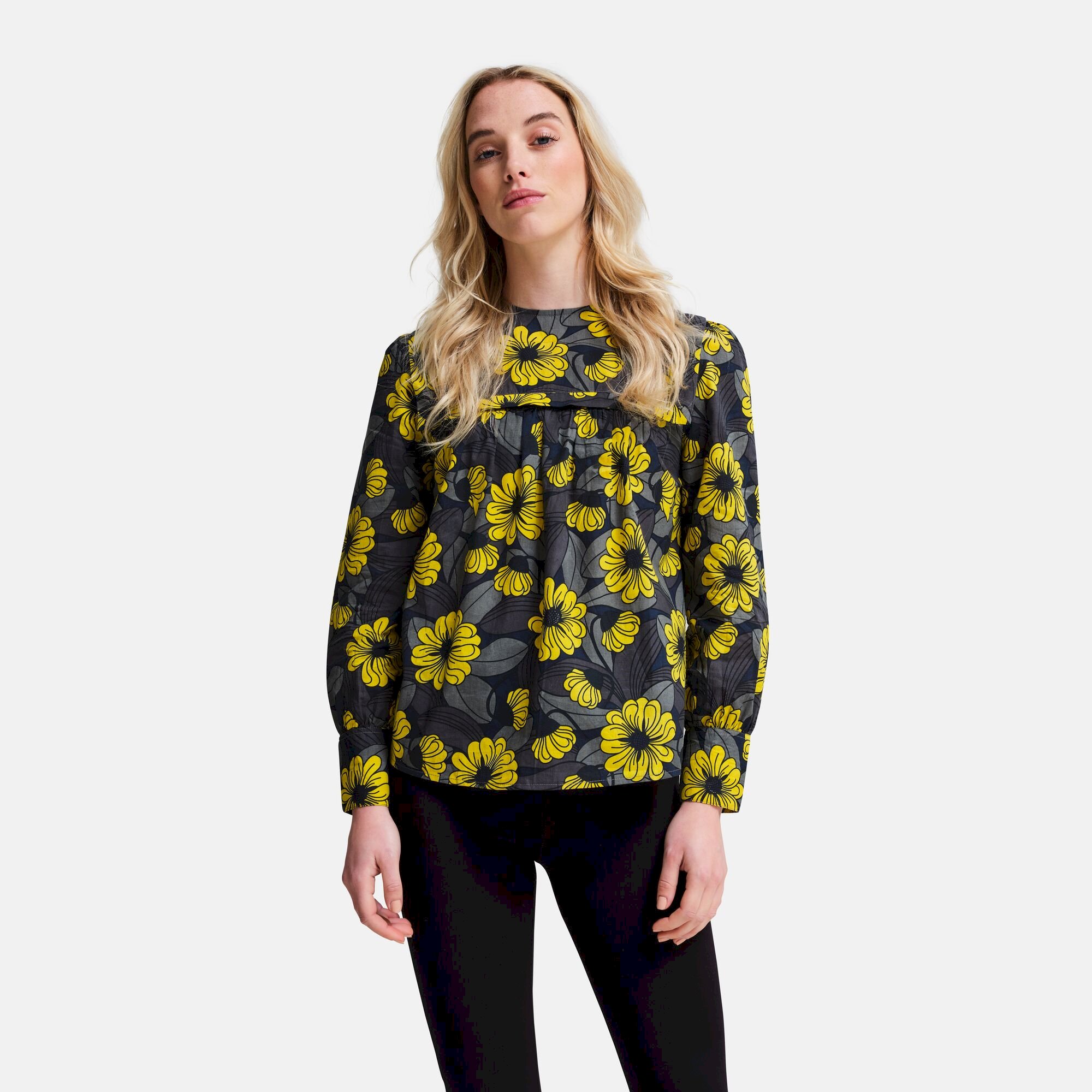 Orla Kiely Bib Collar Blouse | Winter Heligan Yellow