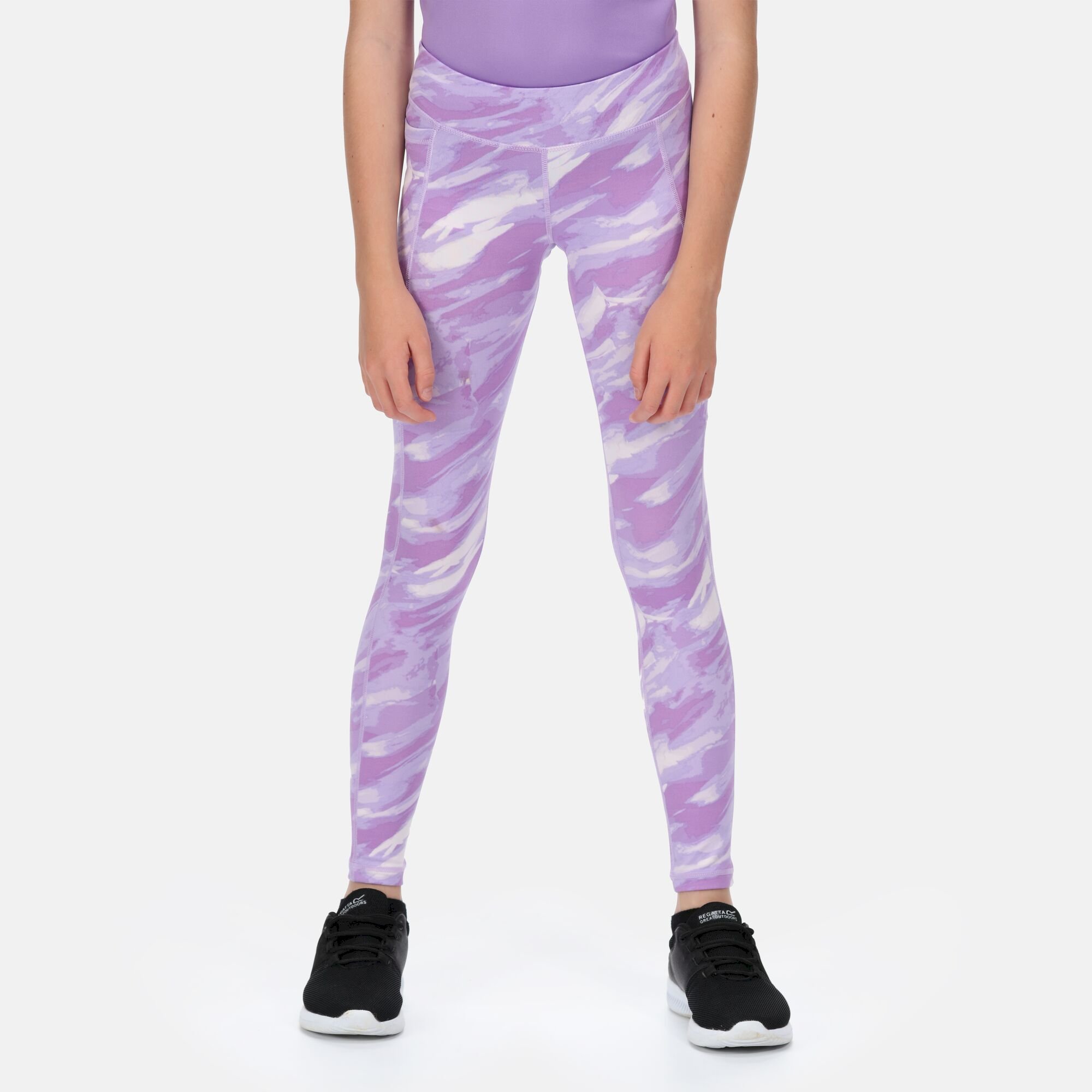 Kids' Atkin II Leggings | Light Amethyst Brushstroke