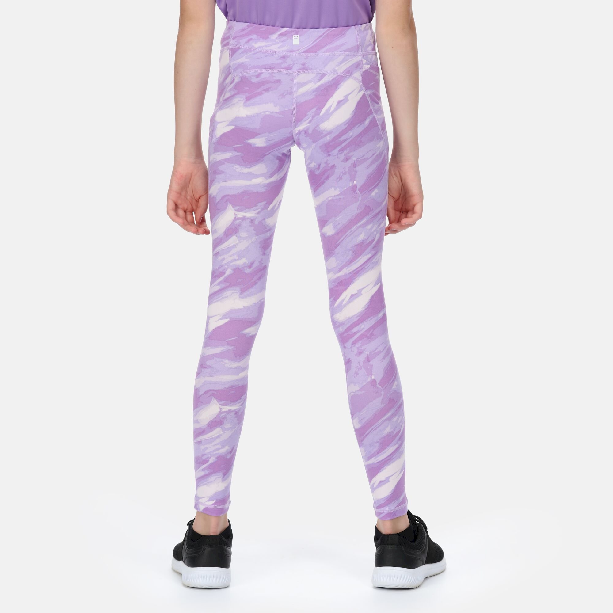 Kids' Atkin II Leggings | Light Amethyst Brushstroke