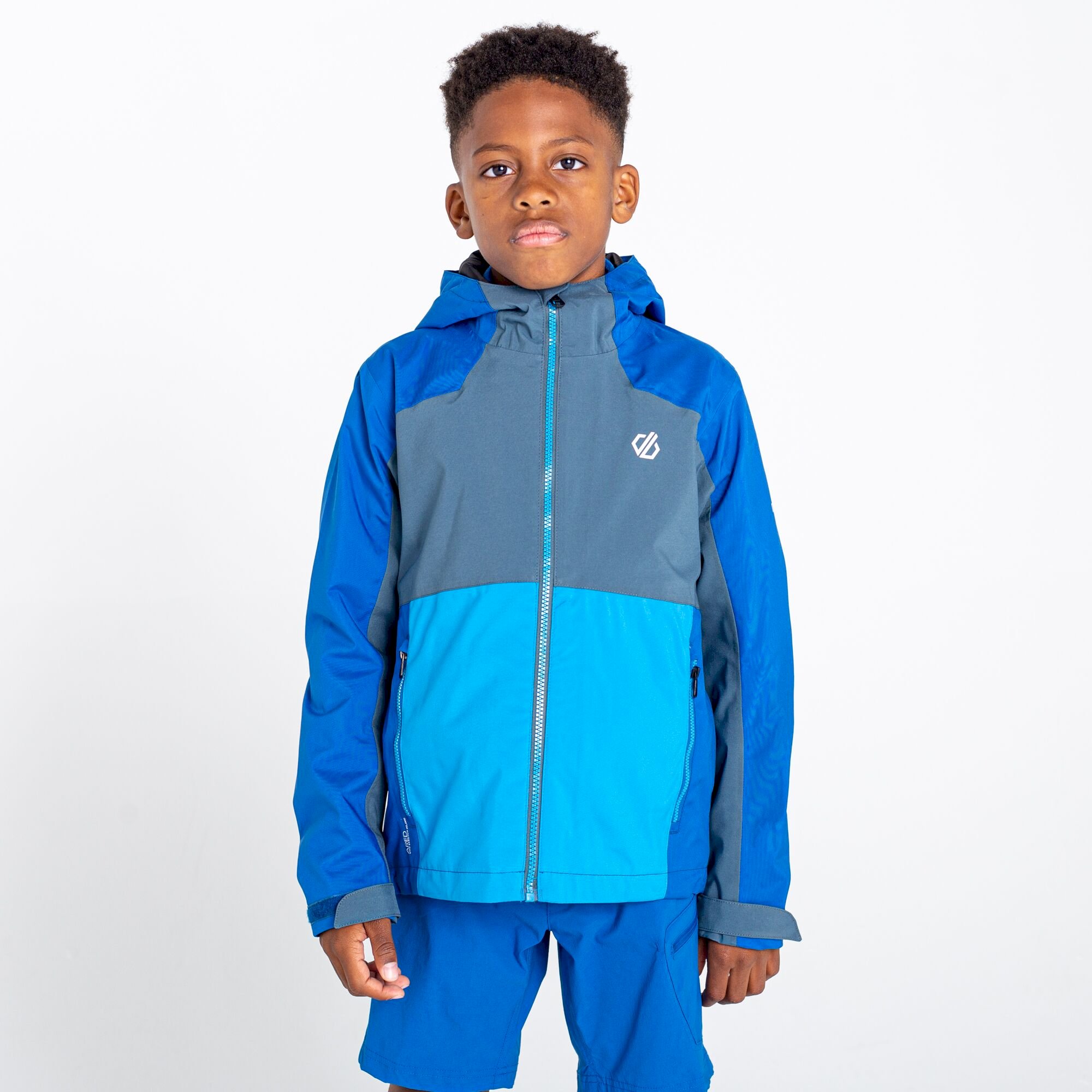 Dare 2b - Kids' In The Lead III Recycled Waterproof Jacket | Teton Blue Orion Grey