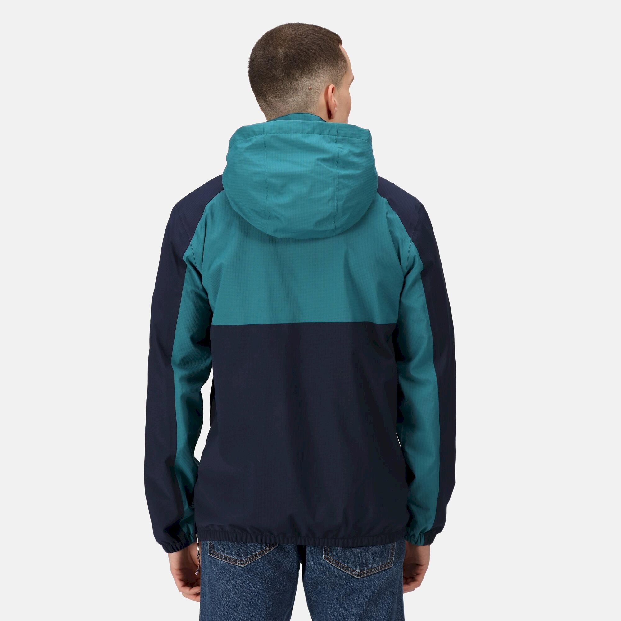 Men's Vintage Overhead Anorak | Black Strong Blue