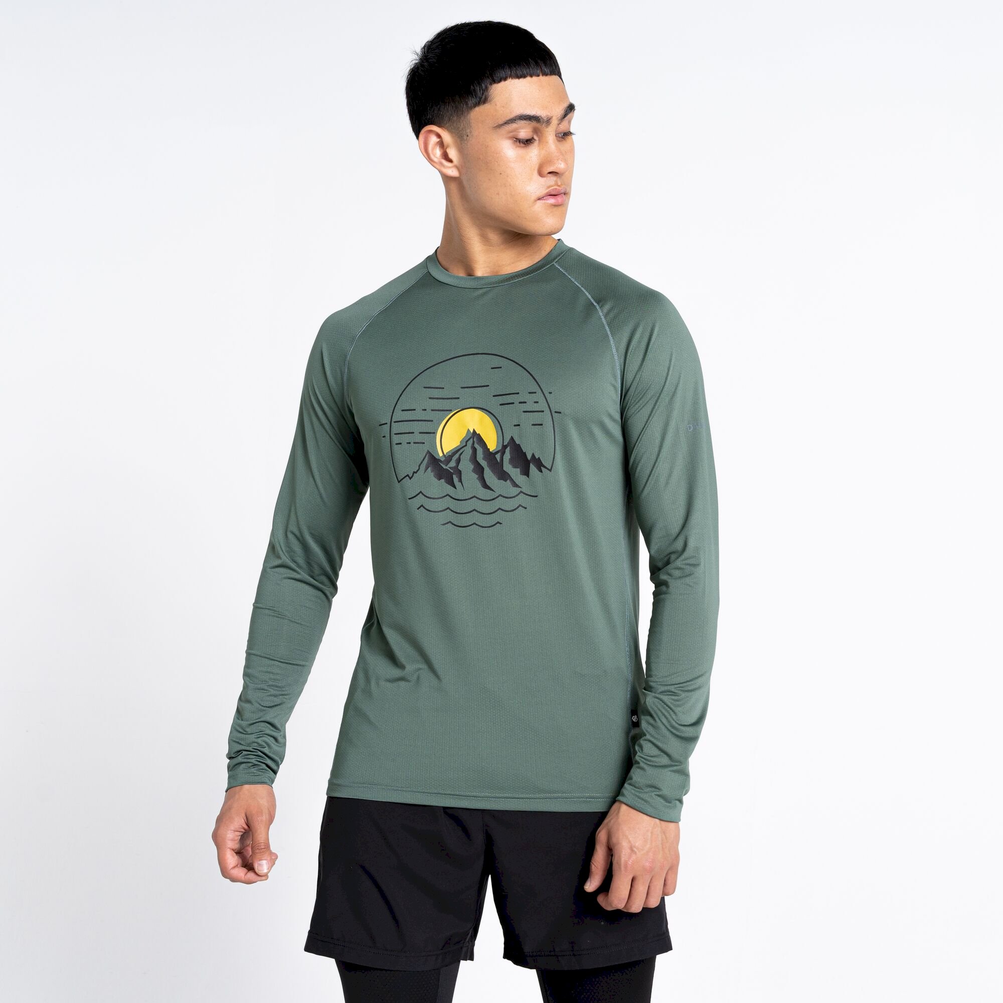 Dare 2b - Men's Righteous II Recycled Long Sleeved Tee | Duck Green