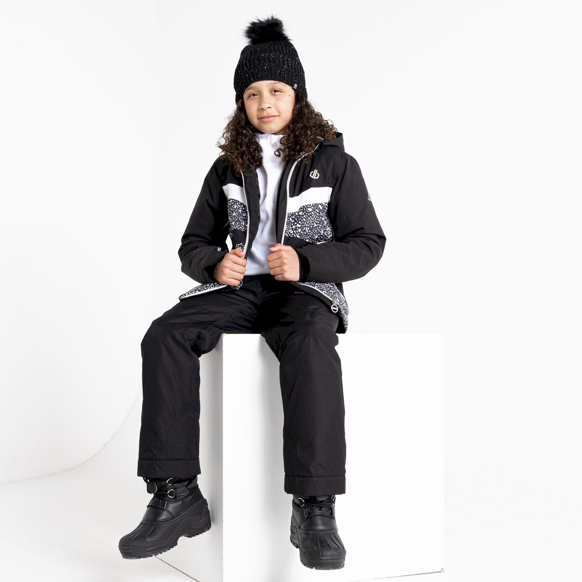 Dare 2b - Girls' Belief II Ski Jacket | Black White