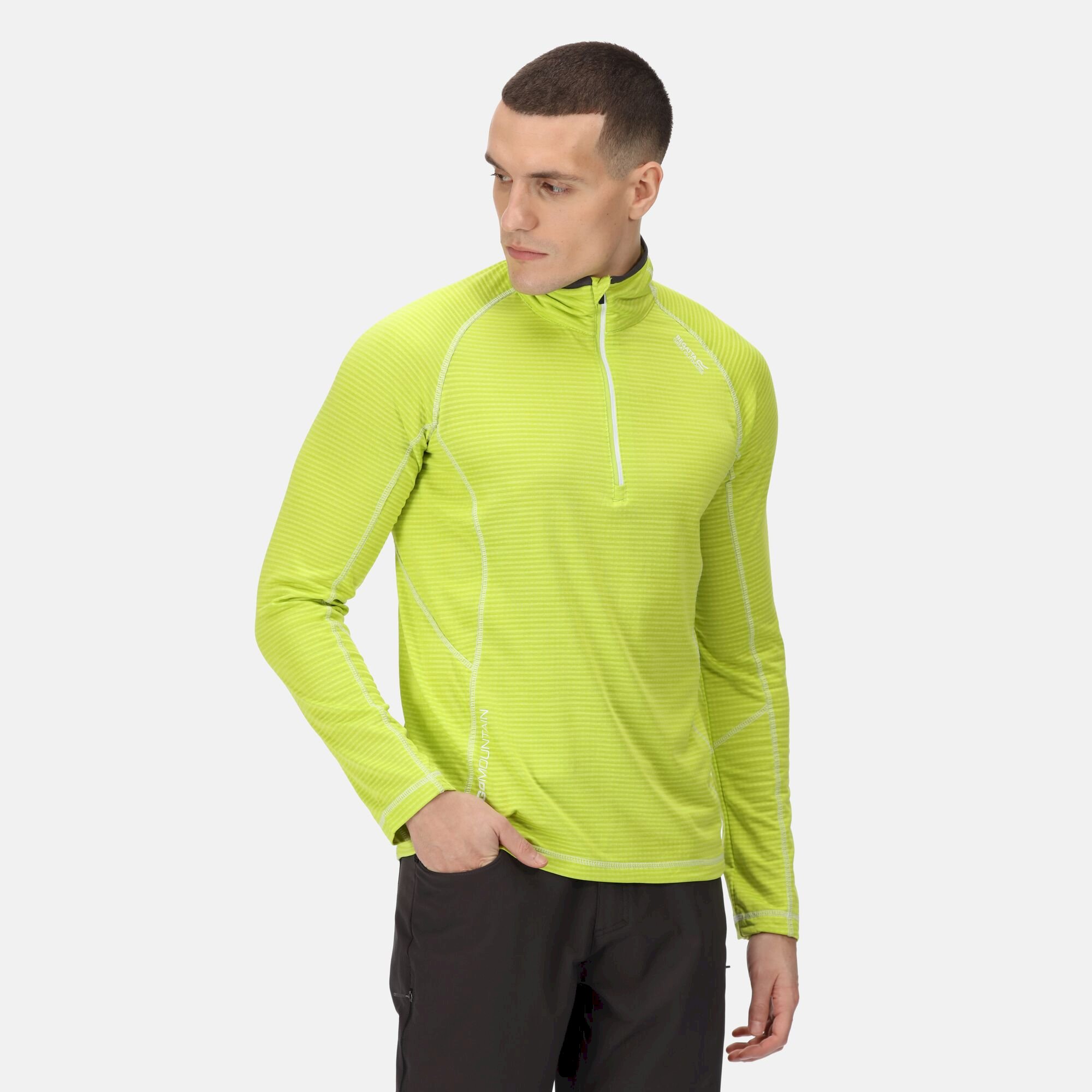 Men's Yonder Half Zip Top | Bright Kiwi