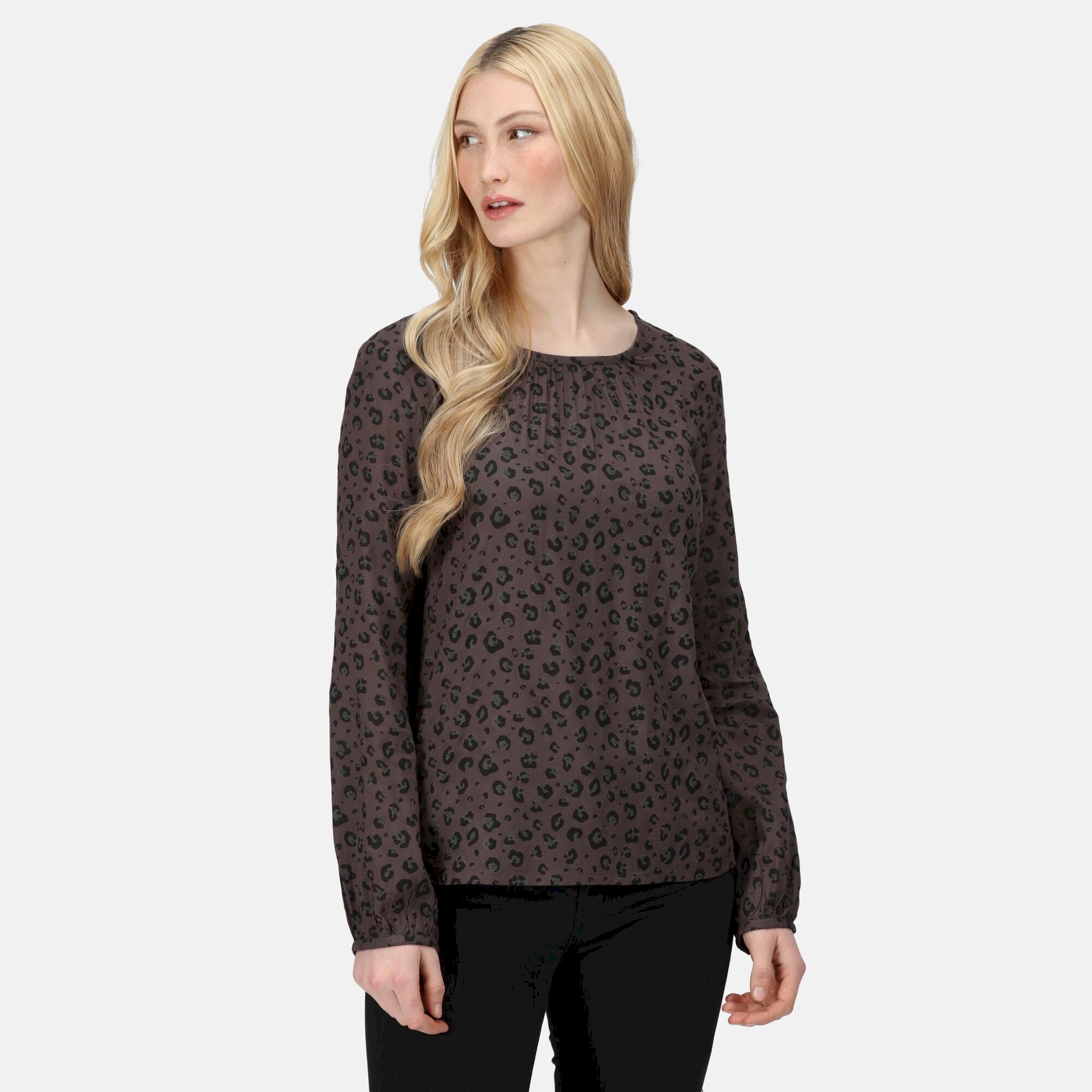 Women's Hadria Printed Blouse | Black Animal