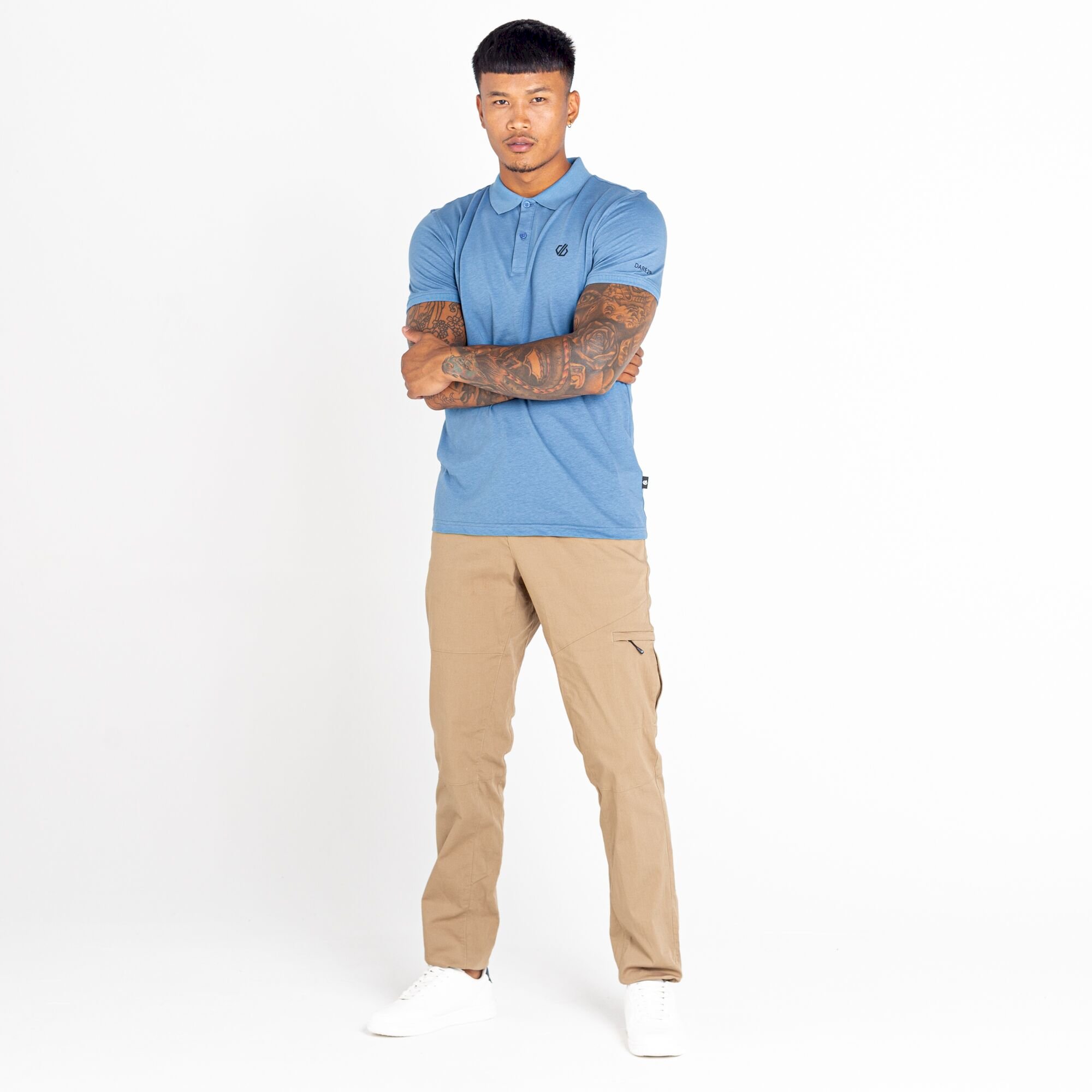 Dare 2b - Men's Decisive Polo Shirt | Stellar Blue Marl