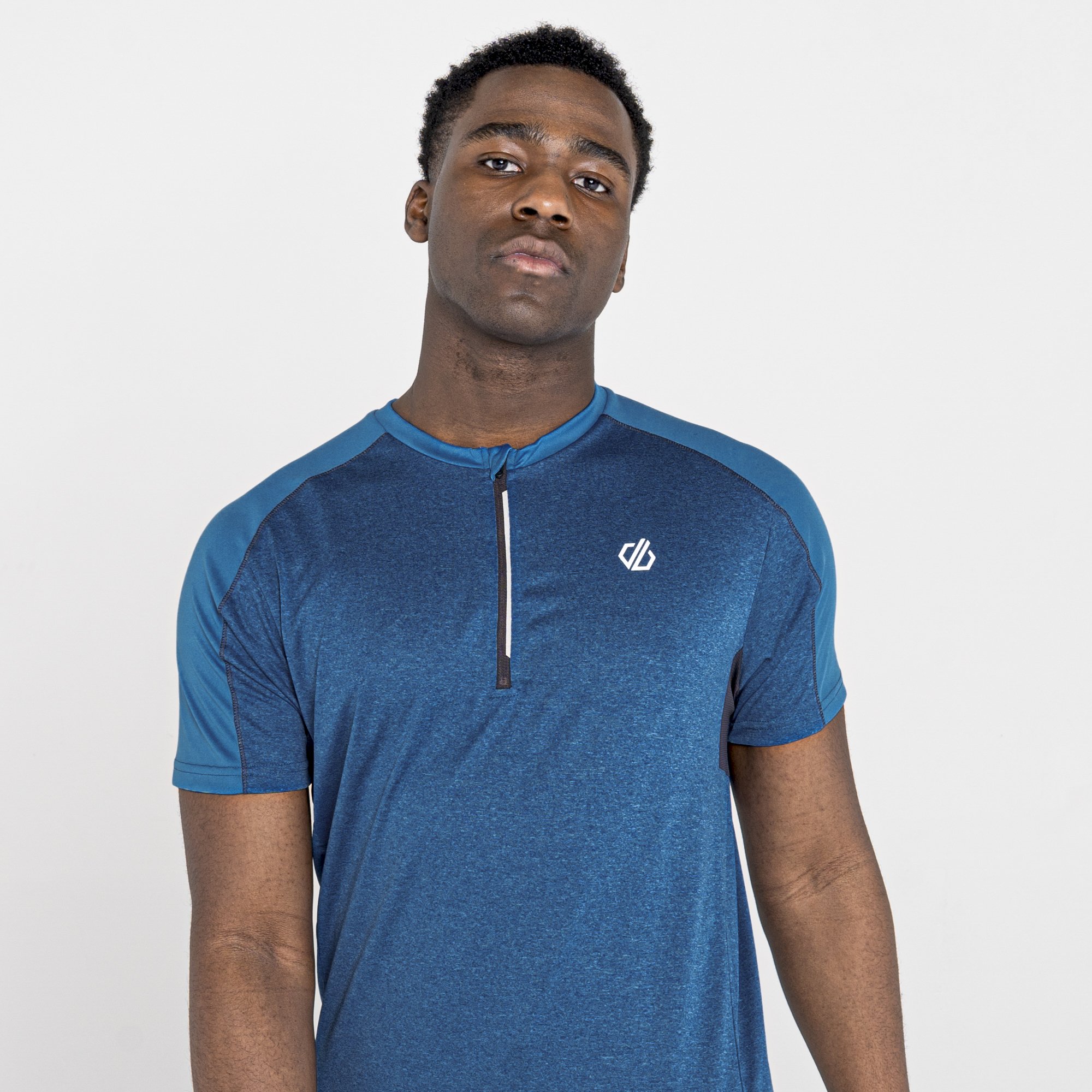 Dare 2b - Men's Aces II Half Zip lightweight Jersey | Petrol Blue Methyl Blue