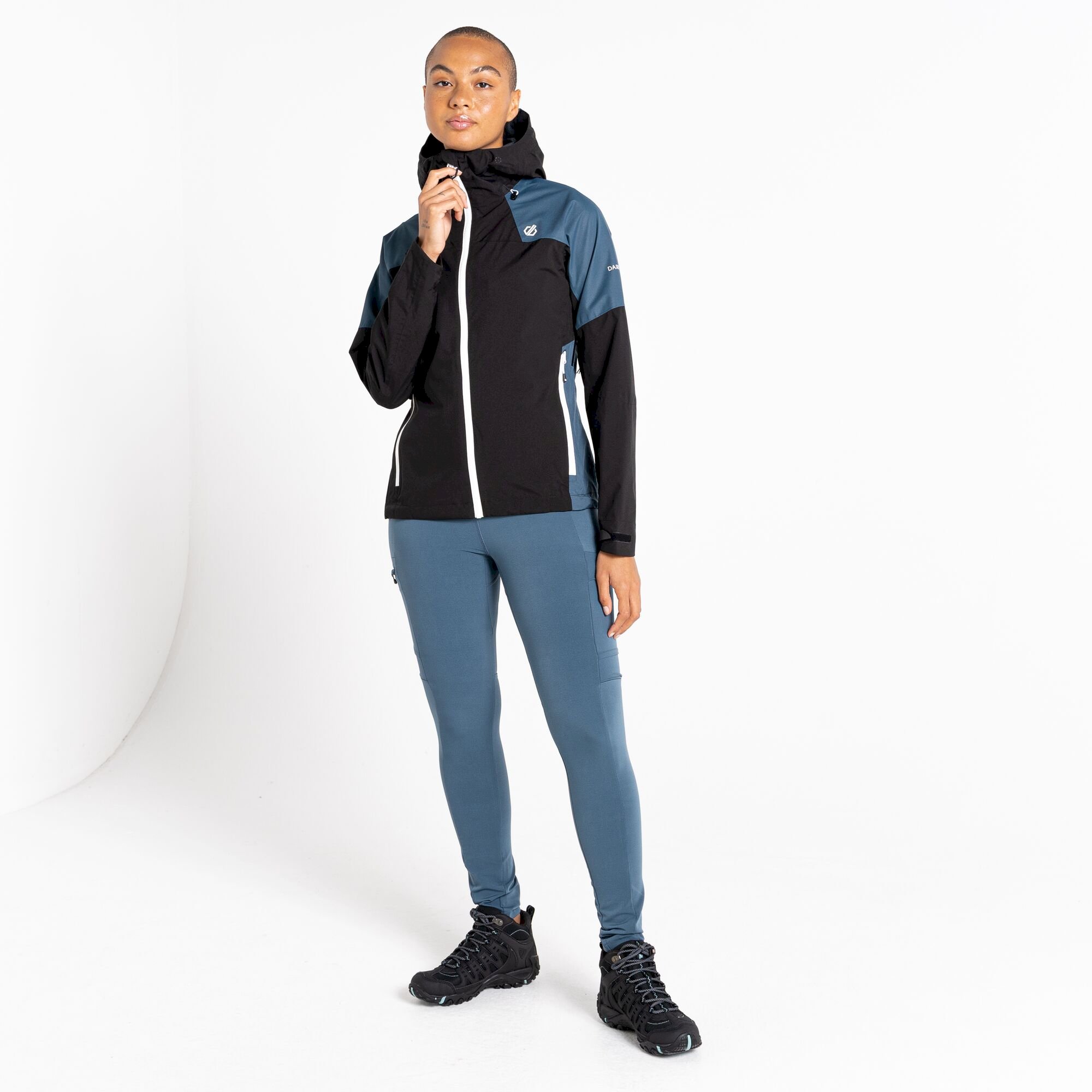 Dare 2b - Women's Checkpoint III Recycled Waterproof Jacket | Black Orion Grey