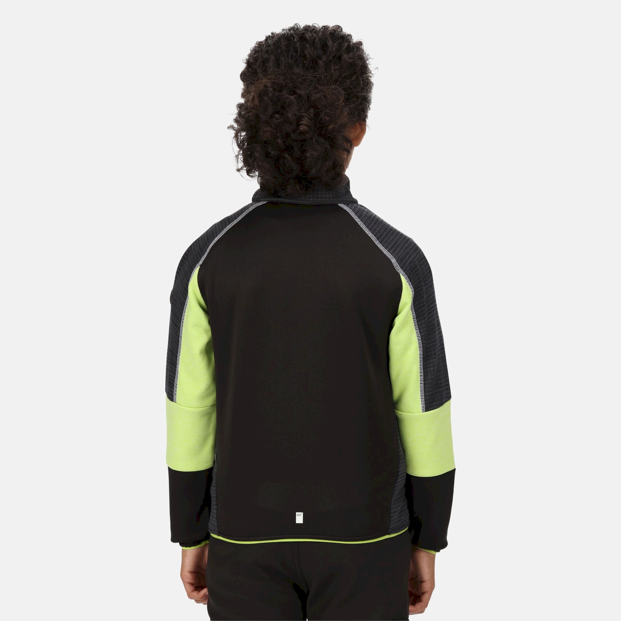 Kids' Oberon V Softshell Jacket | Bright Kiwi Black