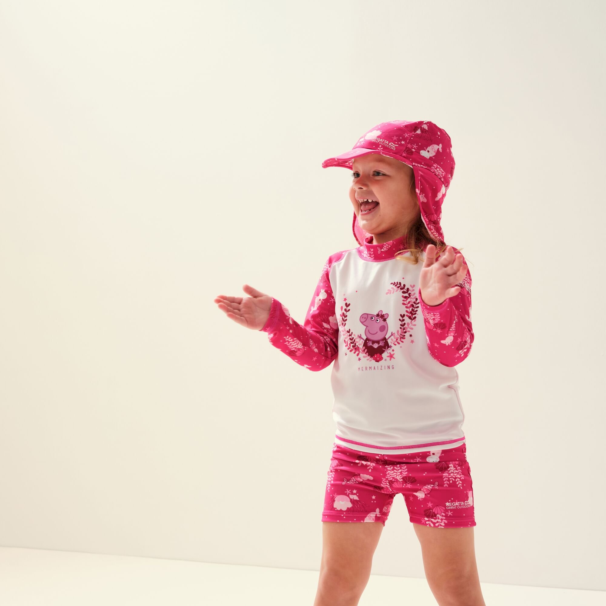 Peppa Pig Protect Sunshade Neck Protector Cap | Pink Fusion