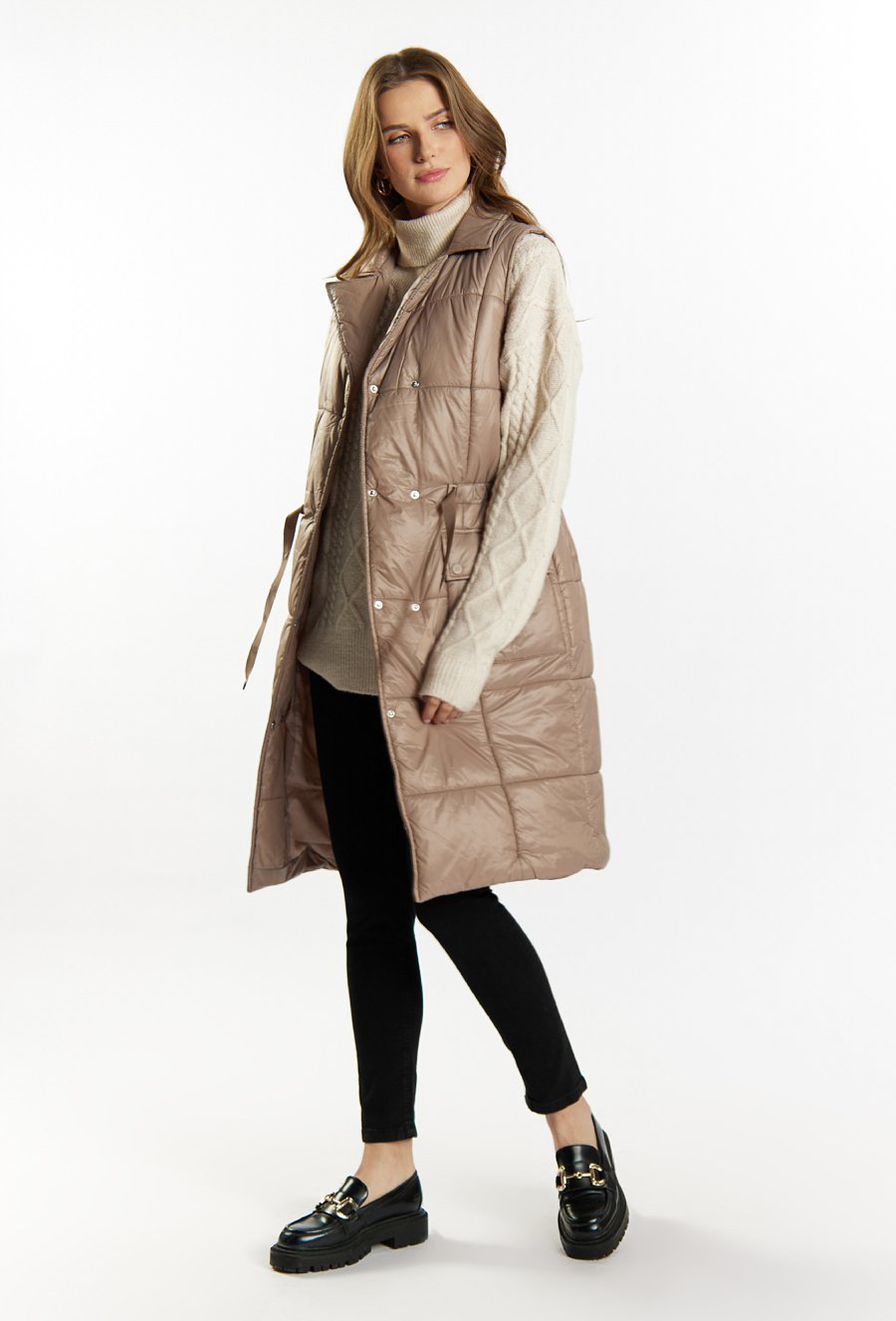 Pikowana  kamizelka ze ściągaczem