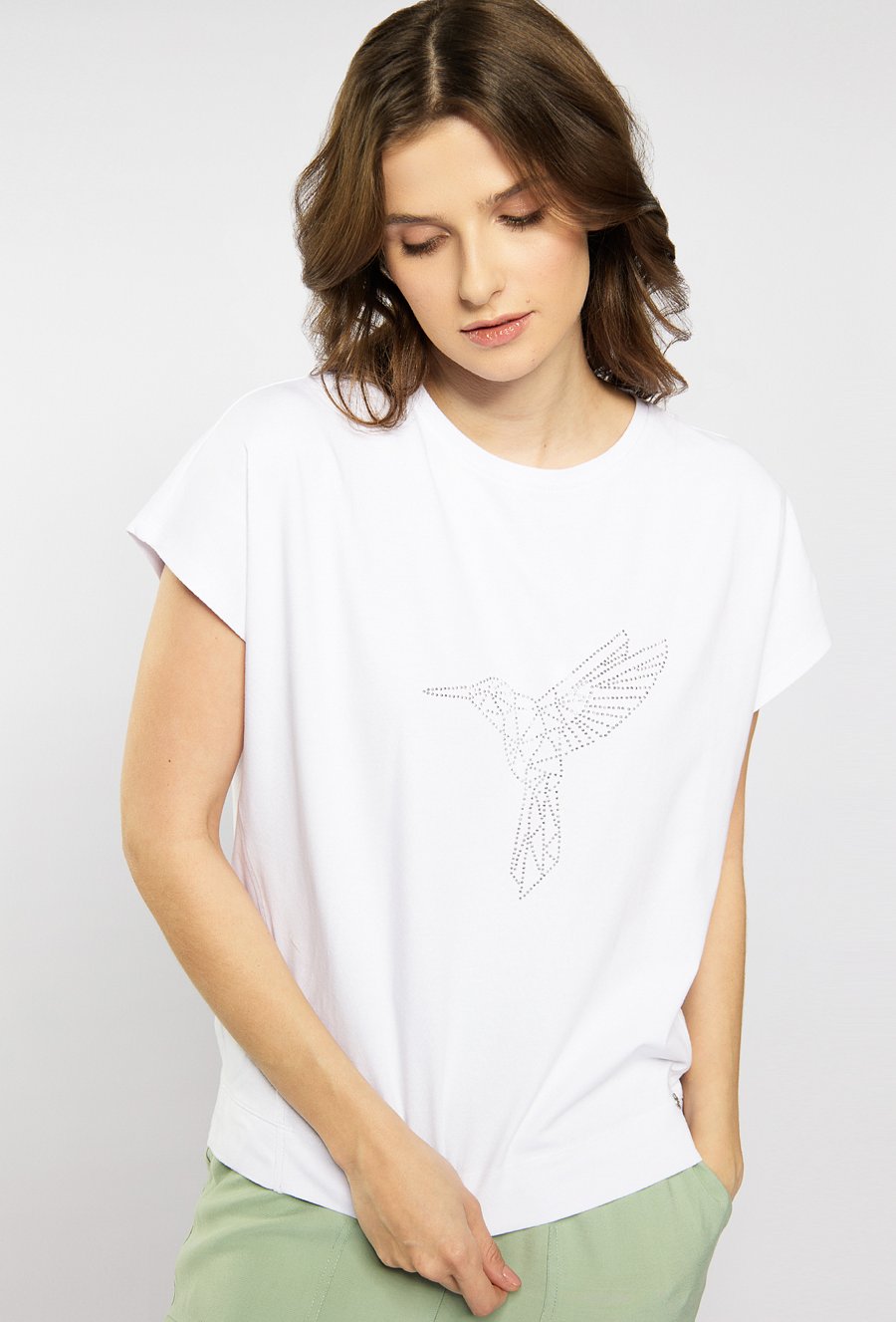 T-shirt z cekinowym wzorem