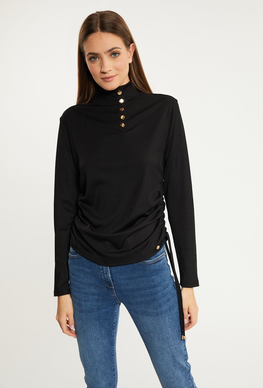 Bluzka z marszczeniem po bokach