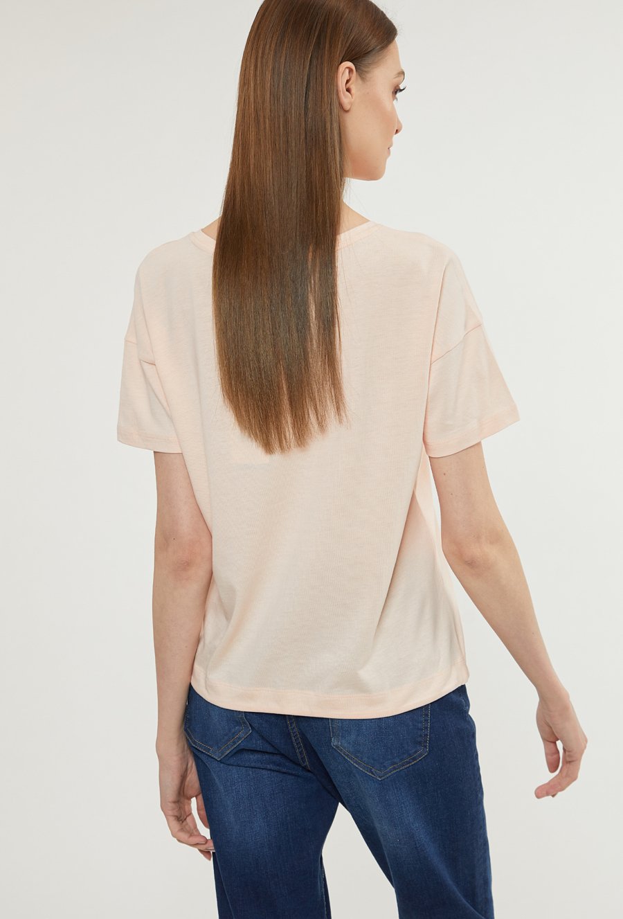 Bawełniany t-shirt z motywem kwiat&oacute;w