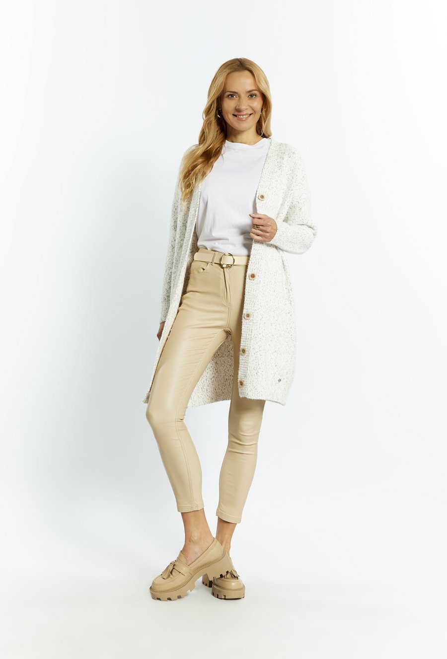 Dłuższy sweter damski