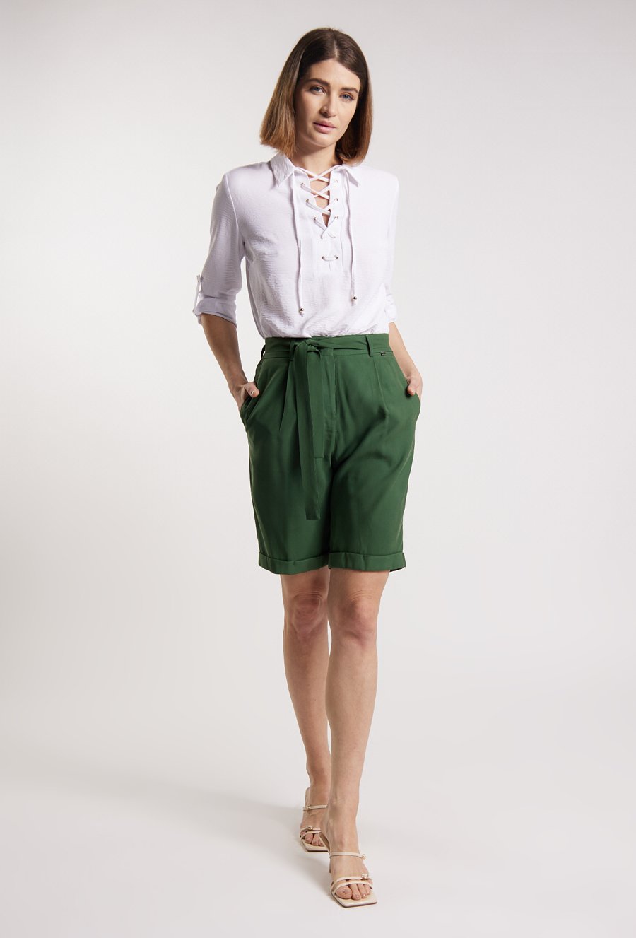 Wiskozowe spodenki damskie