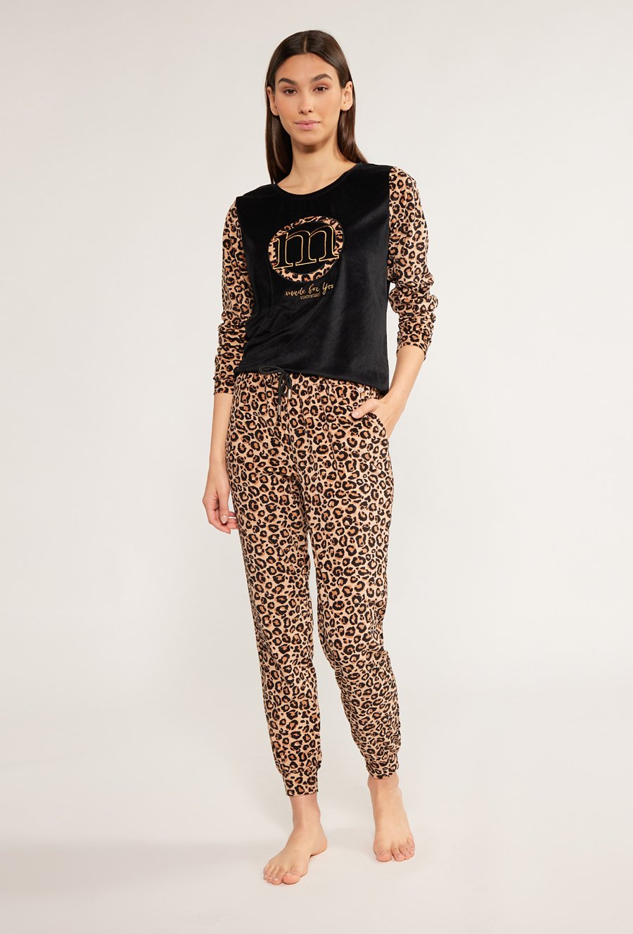 Wzorzyste spodnie dresowe