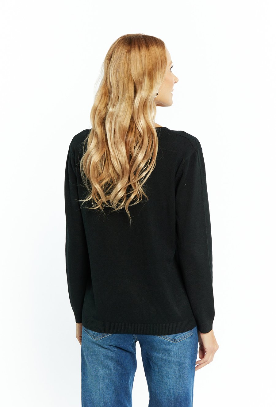 Sweter damski z ciekawym splotem