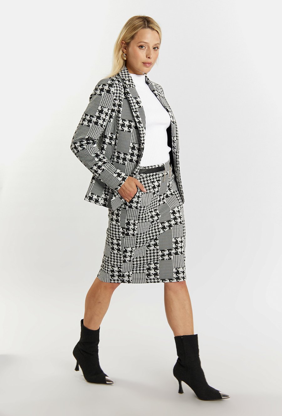 Marynarka z wzorem w pepitkę