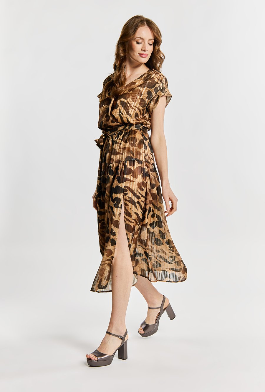 Wzorzysta sukienka damska