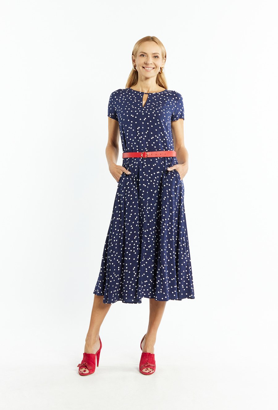 Sukienka damska z paskiem