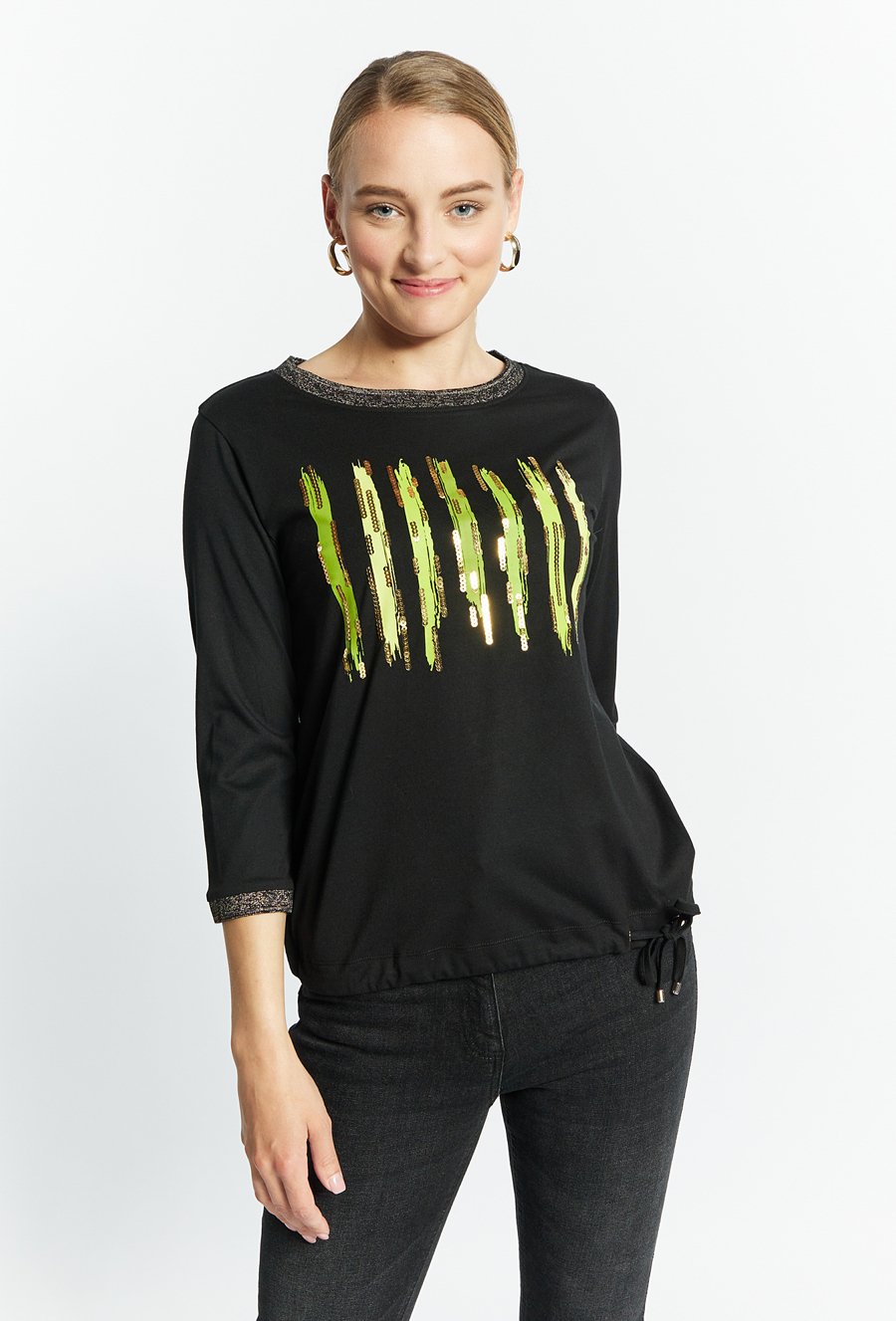 Bluzka z cekinowym nadrukiem