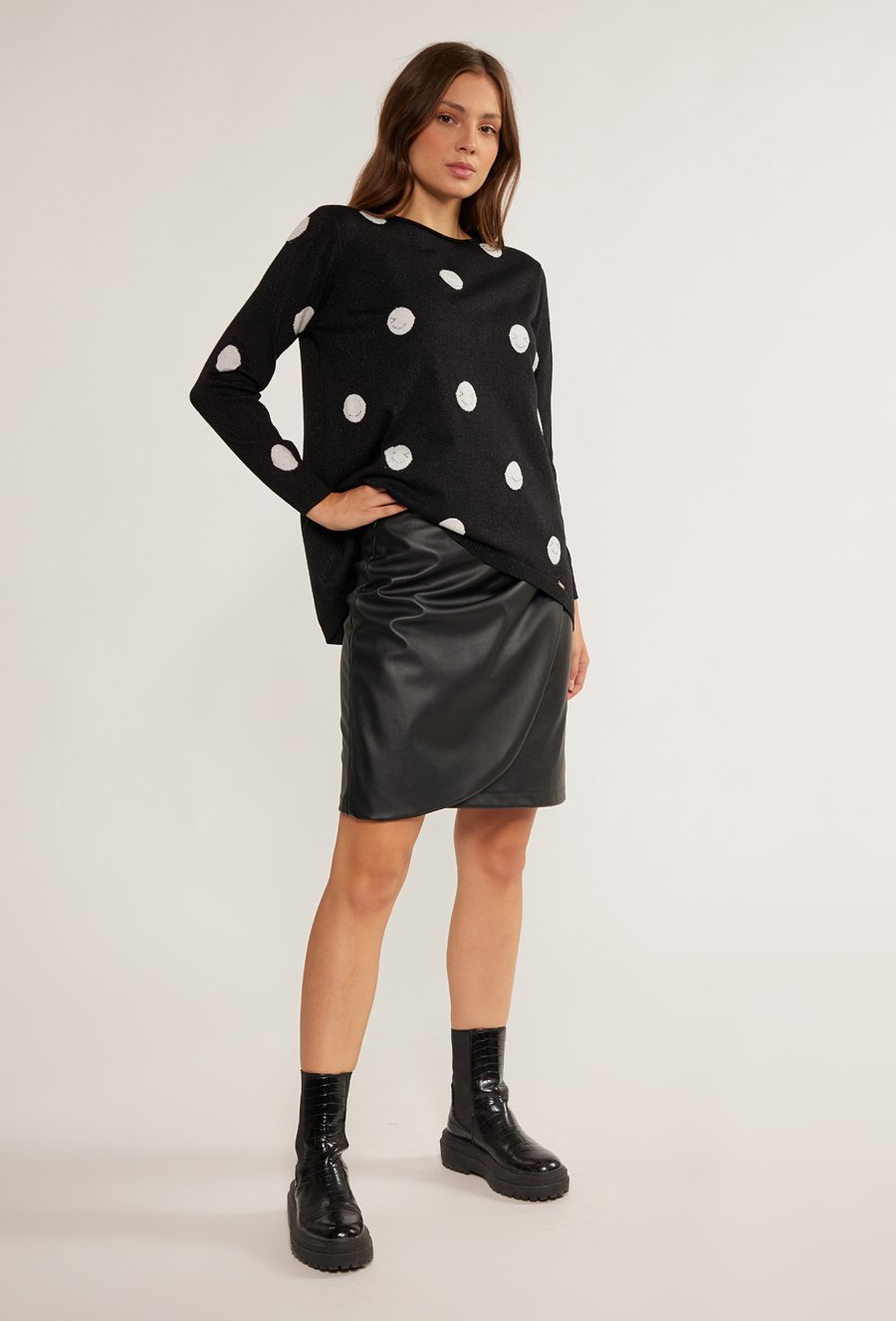 Sweter damski z buźkami