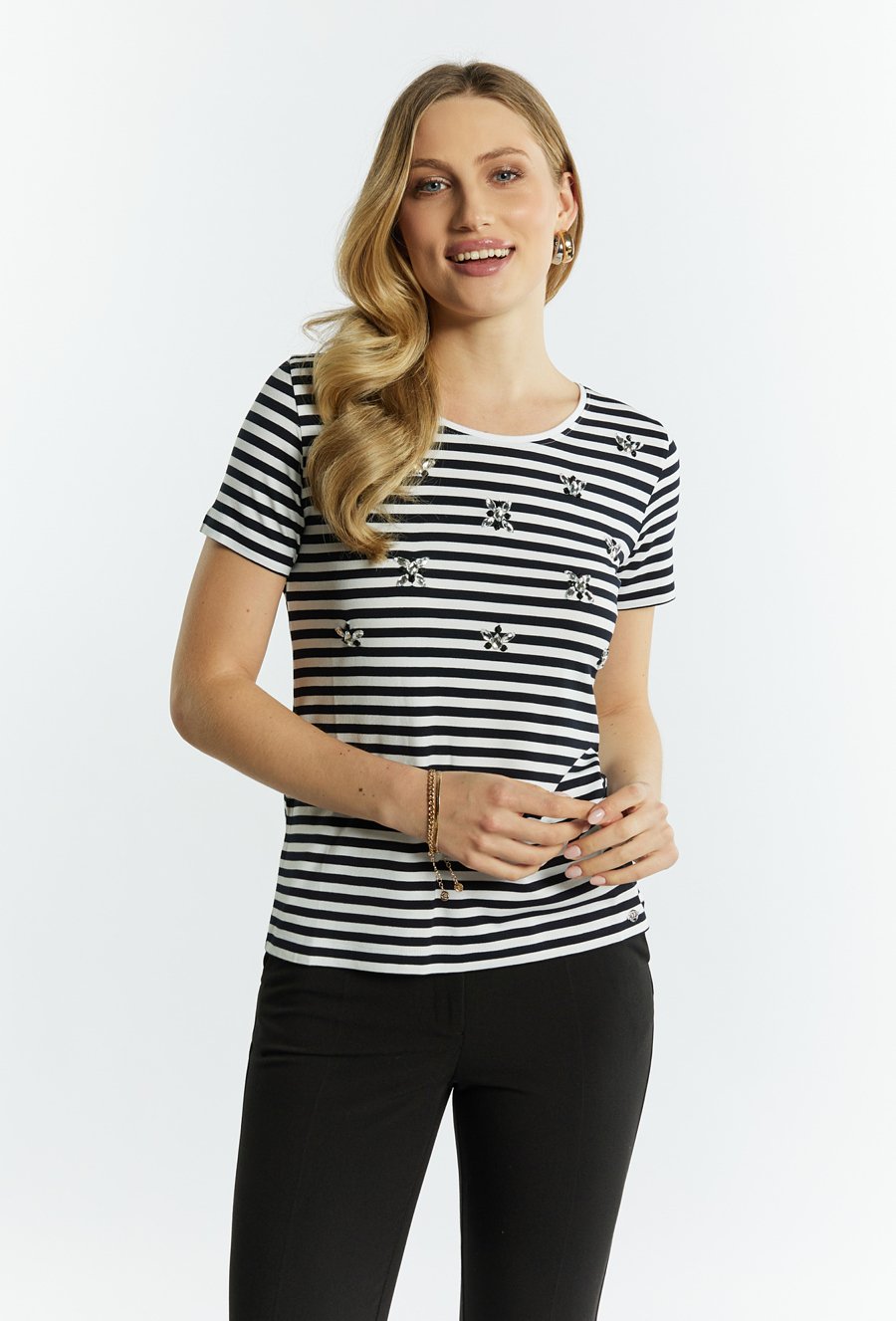 T-shirt damski w paski