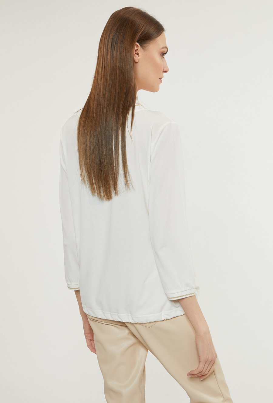 Bluzka z połyskującym nadrukiem