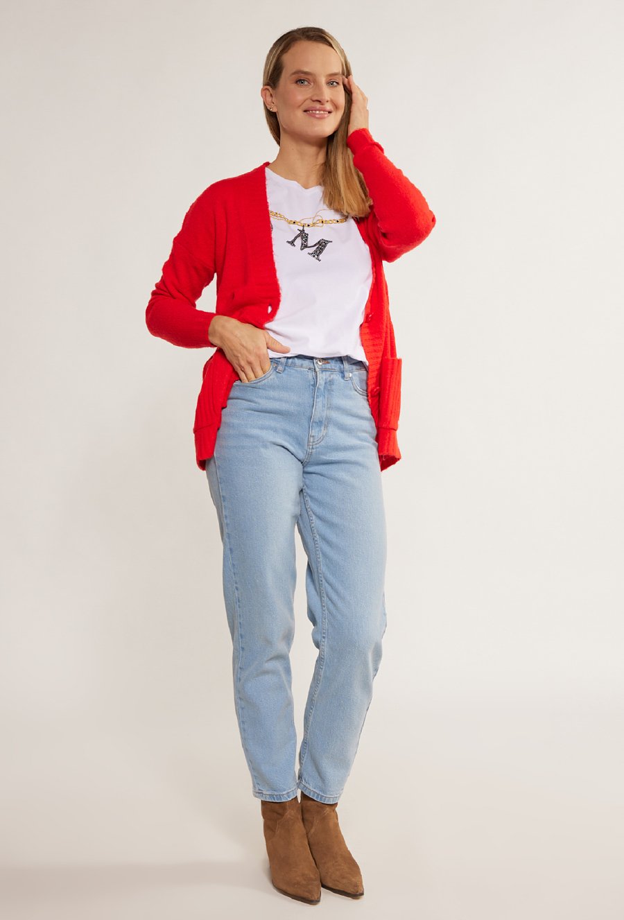 Sweter zapinany na guziki