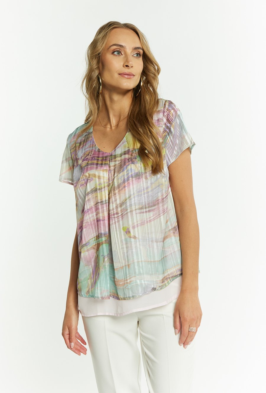 Wzorzysta bluzka damska