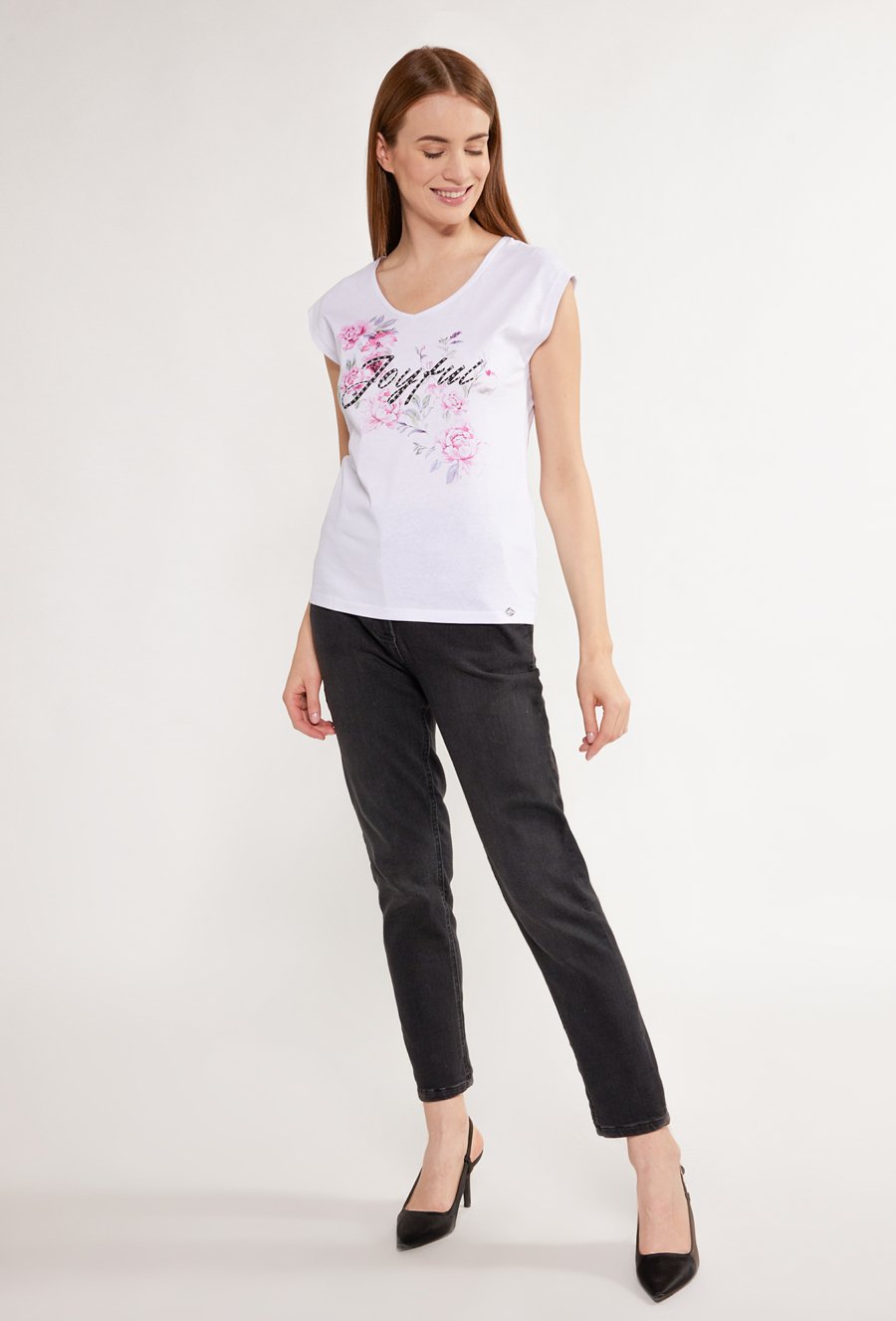 T-shirt damski z wzorem