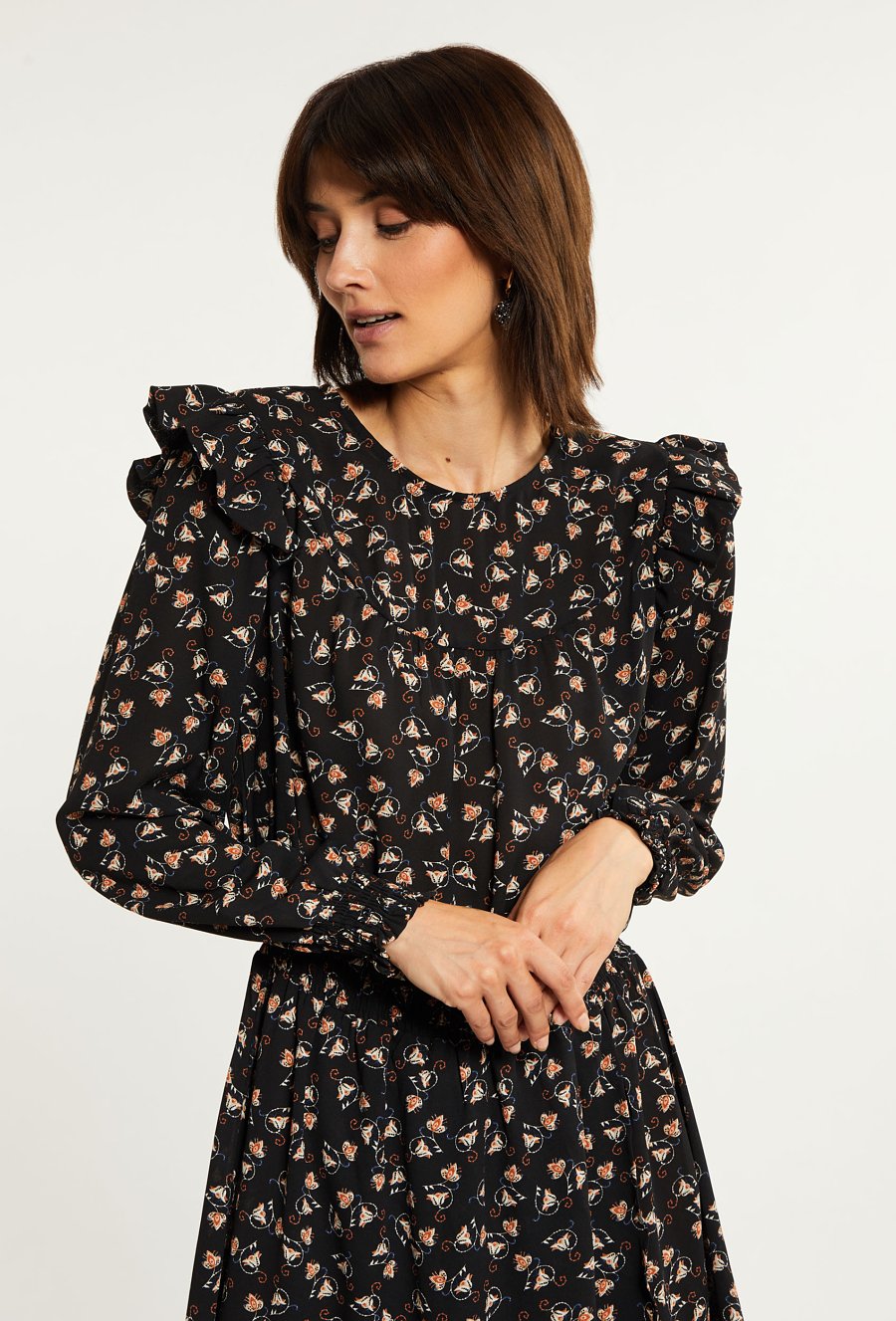 Sukienka mini w kwiatowy print