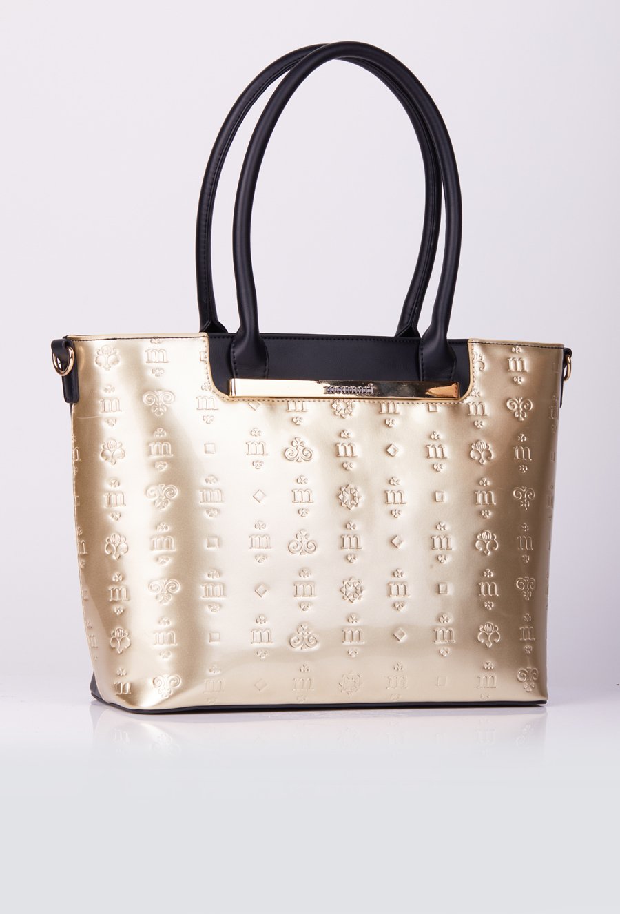 Duża lakierowana torba z logo