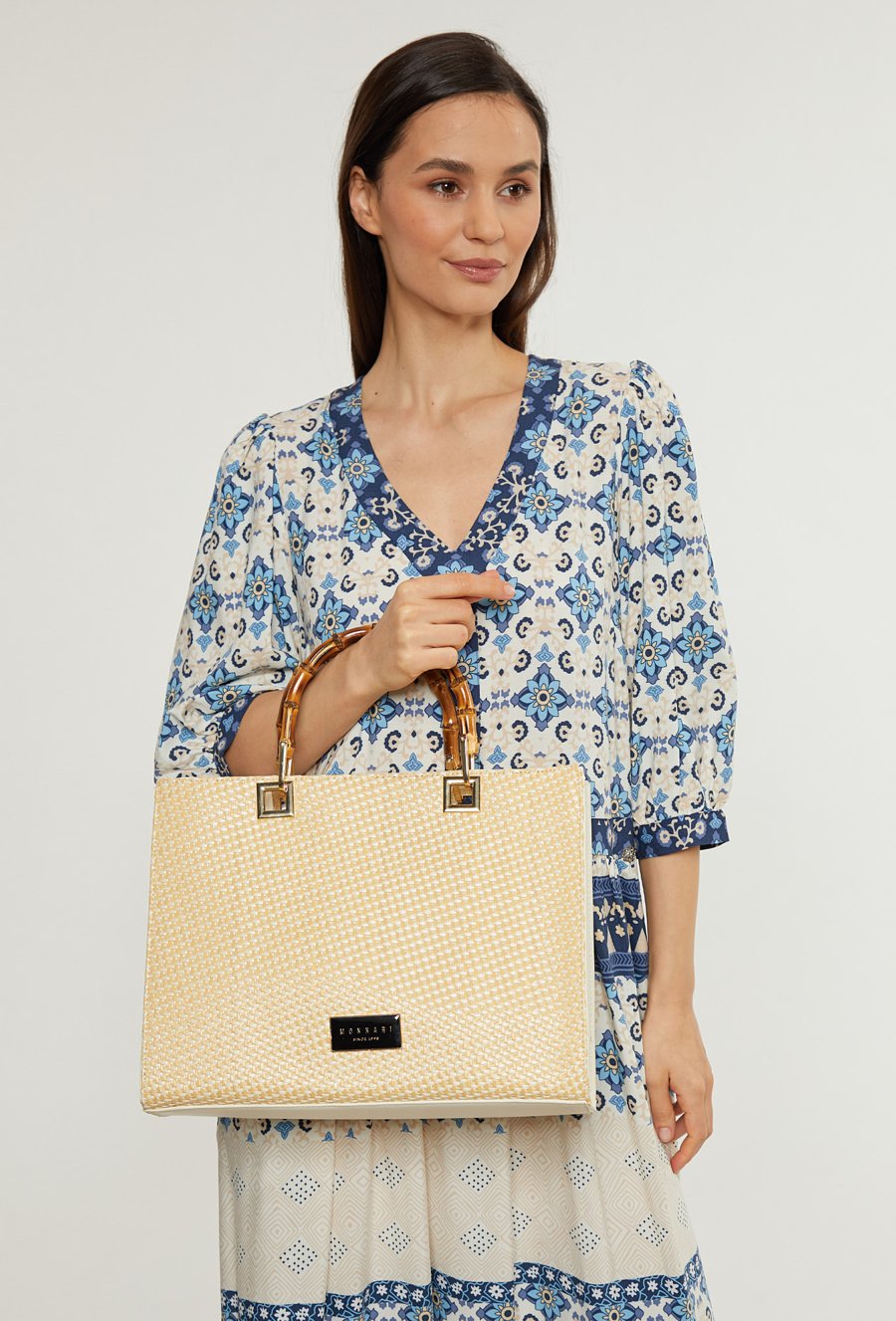 Shopper z bambusową rączką