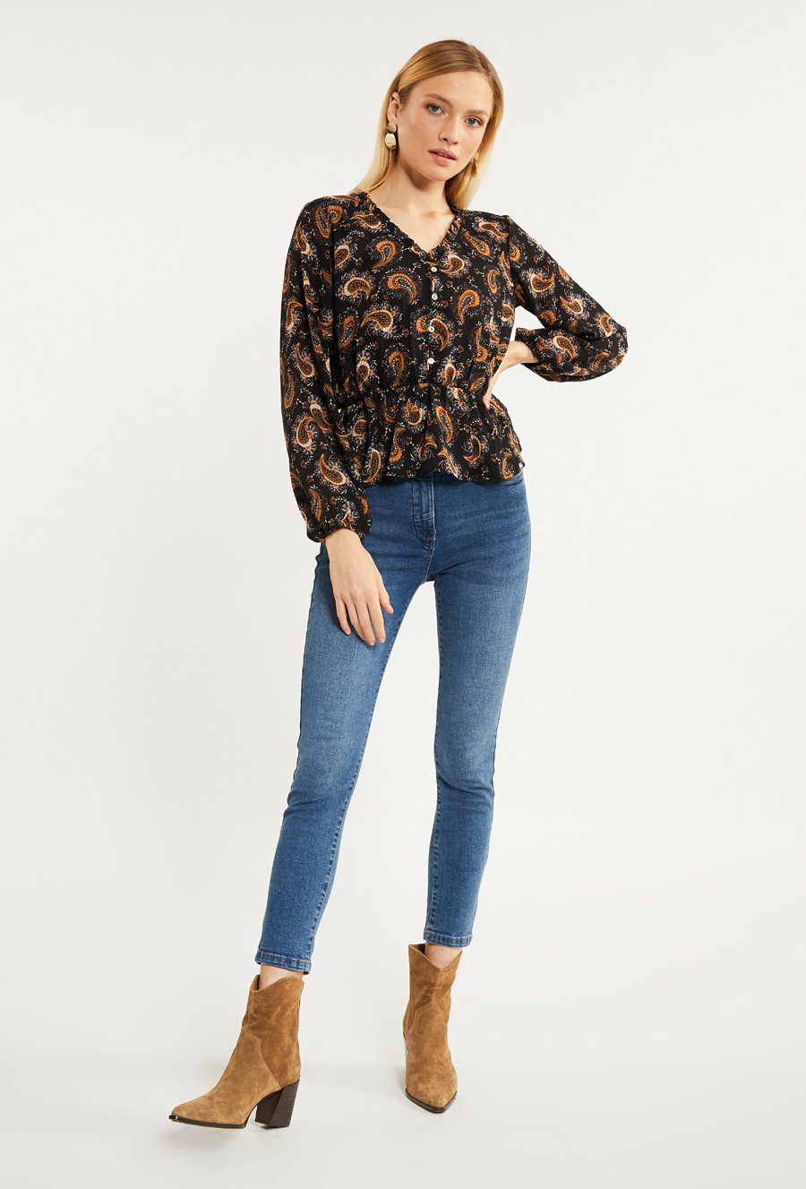 Bluzka damska z baskinką