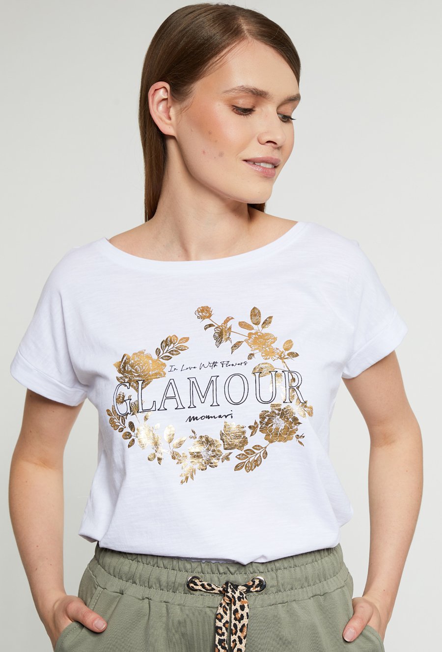 Bawełniany t-shirt z nadrukiem