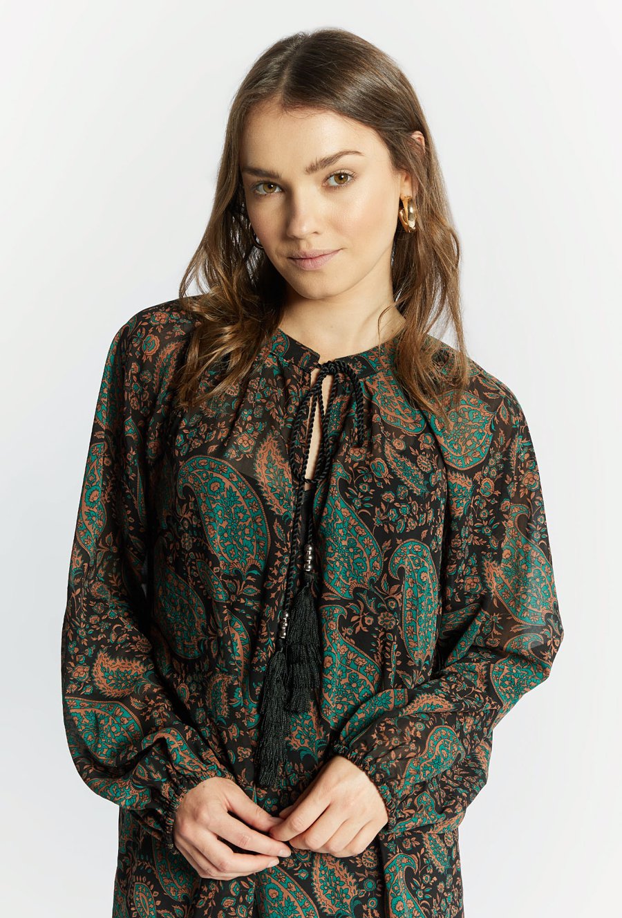 Wzorzysta sukienka damska