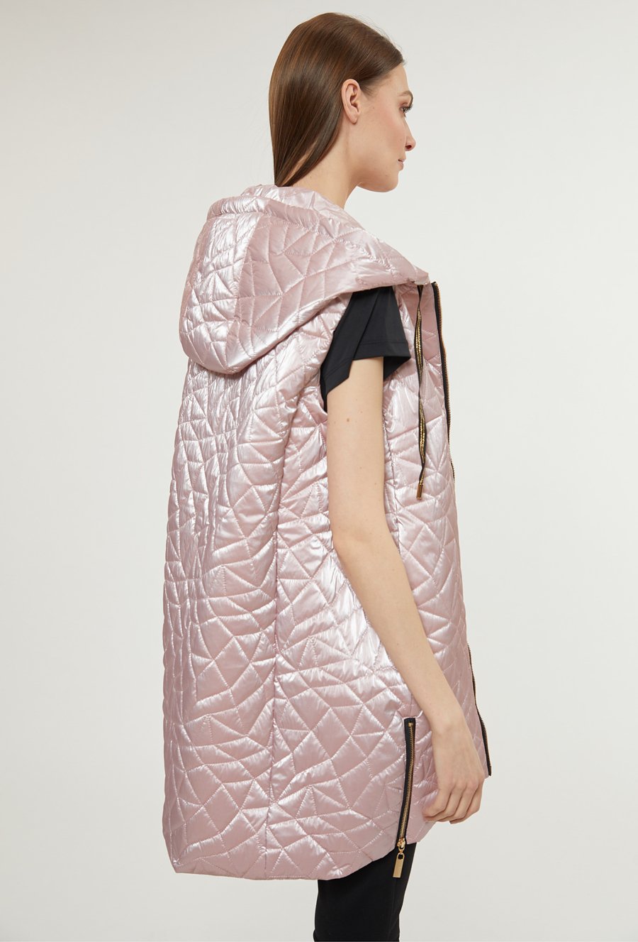 Bezrękawnik damski z kapturem