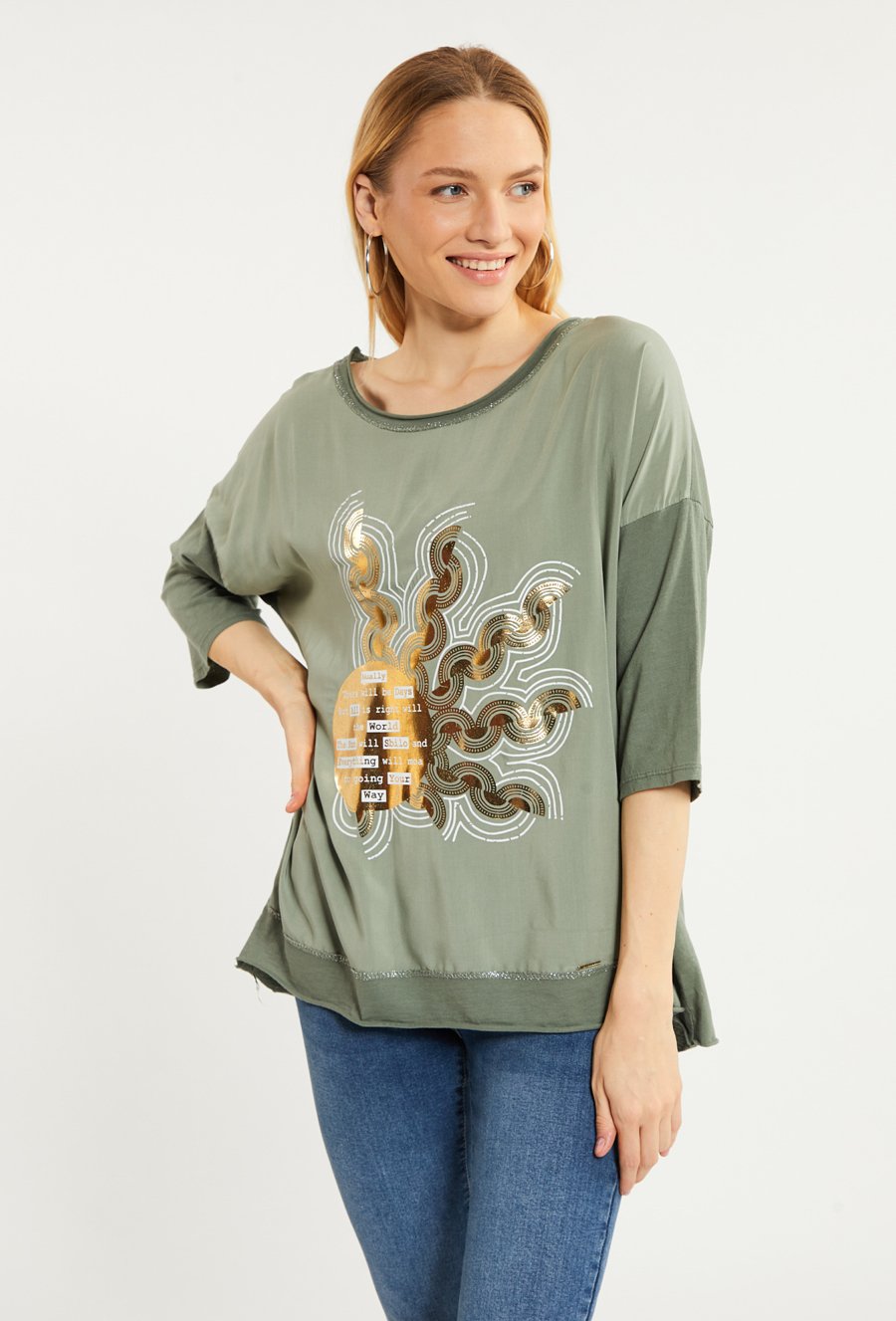 Bluzka damska z dłuższym tyłem