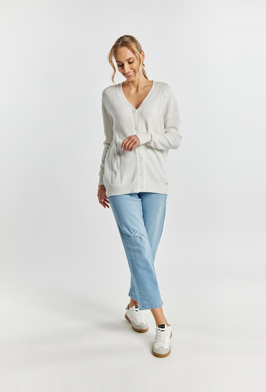 Rozpinany sweter damski