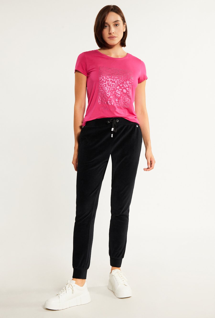 Spodnie z plisowanego materiału