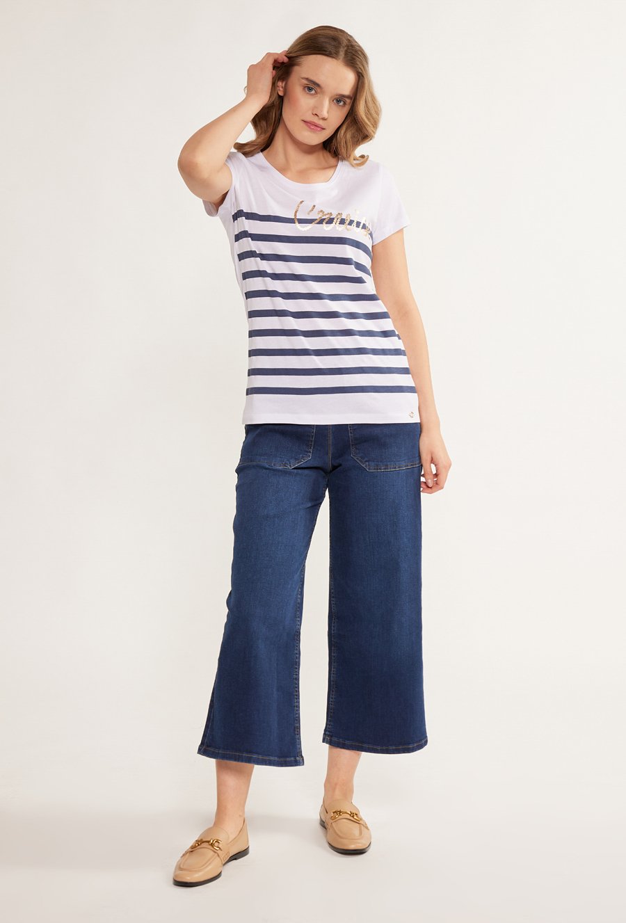 T-shirt damski w paski