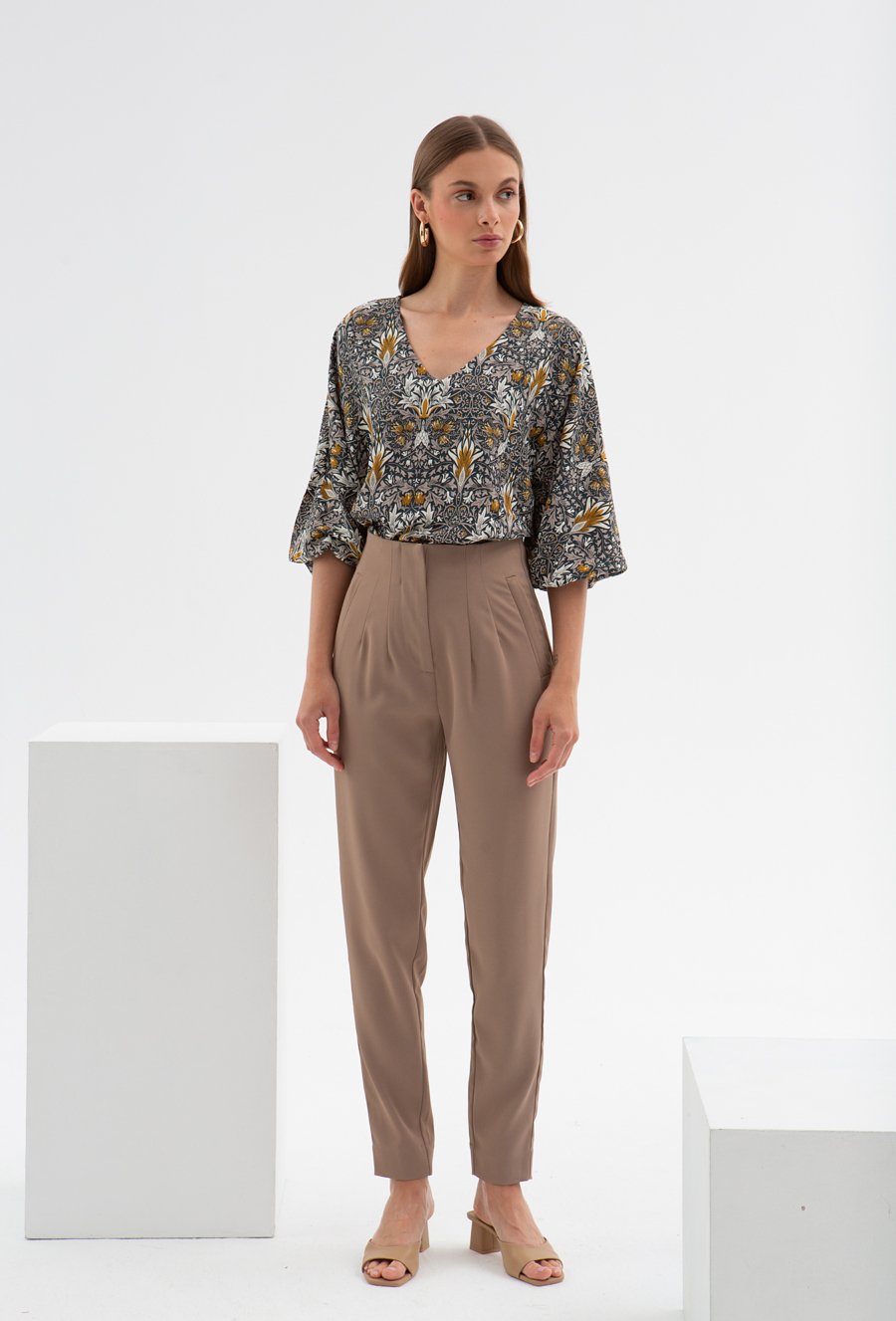 Wzorzysta bluzka damska