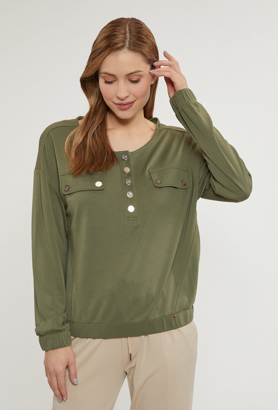 Bluza damska z kieszeniami