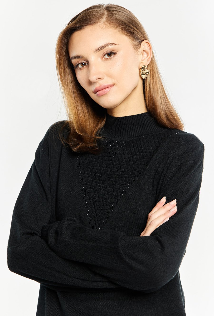 Sweter damski z dżetami